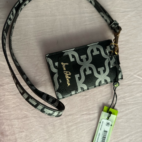 SAM EDELMAN signature Monogram Lanyard Card Holder - Picture 8 of 9
